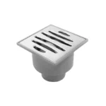 COLADERA DE PVC 10X10CM C/REJILLA ACERO INOXIDABLE