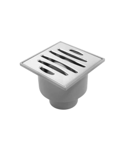 COLADERA DE PVC 10X10CM C/REJILLA ACERO INOXIDABLE