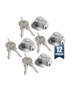 CERRADURA  21 CROMO P/MUEBLE 12PZ