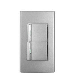PLACA ARMADA 2 V. APAGADOR SENCILLO GRIS KLEY