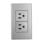 PLACA ARMADA 2 V. CONTACTO DUPLEX GRIS KLEY