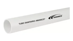 Tubo PVC Amanco 4 Sanitario - 100 mm - Ideal para Sistemas Sanitarios de Alta Capacidad - Material Resistente y Duradero - PVCA50