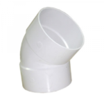 Codo PVC Amanco 1 1/2 x 45 Sanitario - 40 x 45 mm - Conexión Práctica y Segura para Sistemas de Desagüe - Material de Larga Vida Útil - PVCA7
