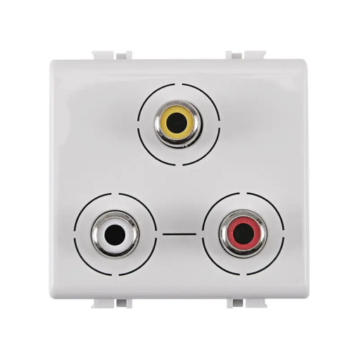 CONECTOR RCA 3 CANALES AUDIO Y VIDEO 2MOD.