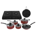 PARRILLA DE INDUCCION+COMAL+BATERIA 5PZAS