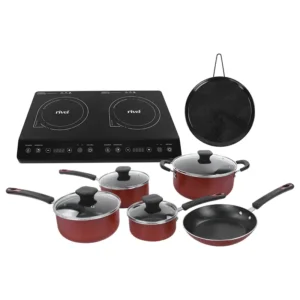 PARRILLA DE INDUCCION+COMAL+BATERIA 5PZAS
