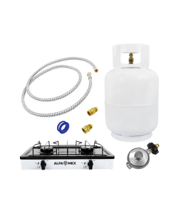 KIT PARA COCINA DE 7 PIEZAS(PARRILLA+TANQUE Y ACC)