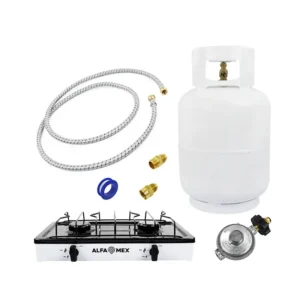 KIT PARA COCINA DE 7 PIEZAS(PARRILLA+TANQUE Y ACC)