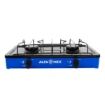 PARRILLA DE GAS 2 QUEM ESMALTADA AZUL ALFAMEX