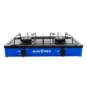 PARRILLA DE GAS 2 QUEM ESMALTADA AZUL ALFAMEX