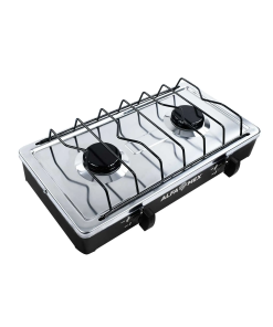 PARRILLA DE GAS 2 QUEM A/INOX NEGRO ALFAMEX