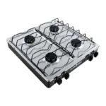 PARRILLA DE GAS 4 QUEM A/INOX NEGRO ALFAMEX