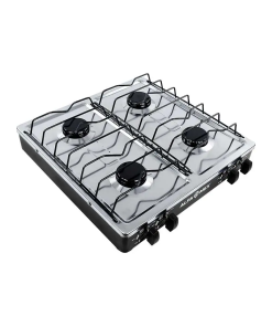 PARRILLA DE GAS 4 QUEM A/INOX NEGRO ALFAMEX
