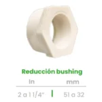 Reducción Bushing Conekta 2 a 1 1/4" - Construcción Robusta y Duradera - rb11 - Perfecta para Conexiones de Agua