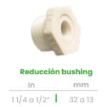 Reducción Bushing Conekta 1 1/4 a 1/2" - Solución Robusta y Precisa - rb4 - Compatible con Proyectos Hidráulicos