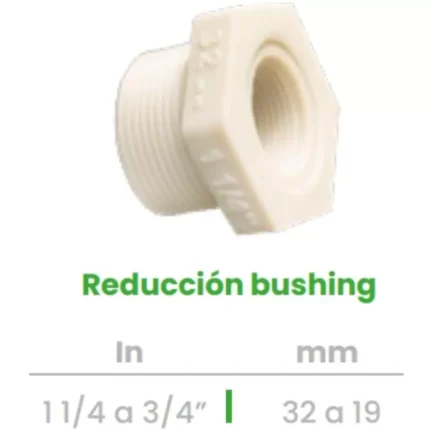 Reducción Bushing Conekta 1 1/4 a 3/4" - Construcción Duradera y Fiable - rb5 - Ideal para Conexiones de Gran Escala