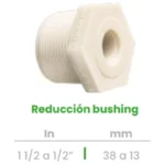 Reducción Bushing Conekta 1 1/2 a 1/2" - Construcción Precisa y Versátil - rb7 - Compatible con Sistemas Residenciales