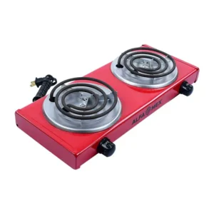 PARRILLA ELECTRICA 2 QUEM 127V ROJO C/TERMOSTATO
