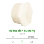 Reducción Bushing con Tapón Conekta 2" - Alta Calidad y Durabilidad - rbt3 - Compatible con Sistemas Comerciales