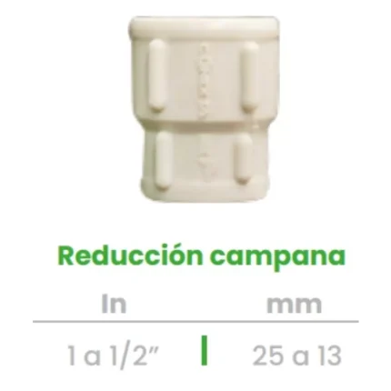 Reducción Campana Conekta 1 a 1/2" - Solución Compacta y Precisa - rc2 - Perfecta para Uso Residencial