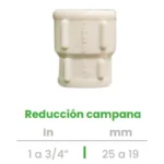 Reducción Campana Conekta 1 a 3/4" - Construcción Versátil y Duradera - rc3 - Compatible con Sistemas Hidráulicos