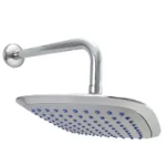 REGADERA CUADRADA 8" PLASTICA C/BRAZO Y CHAP
