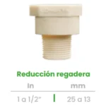 Reducción para Regadera Conekta 1 a 3/4" - Construcción Compacta y Funcional - rr1 - Perfecta para Uso Residencial