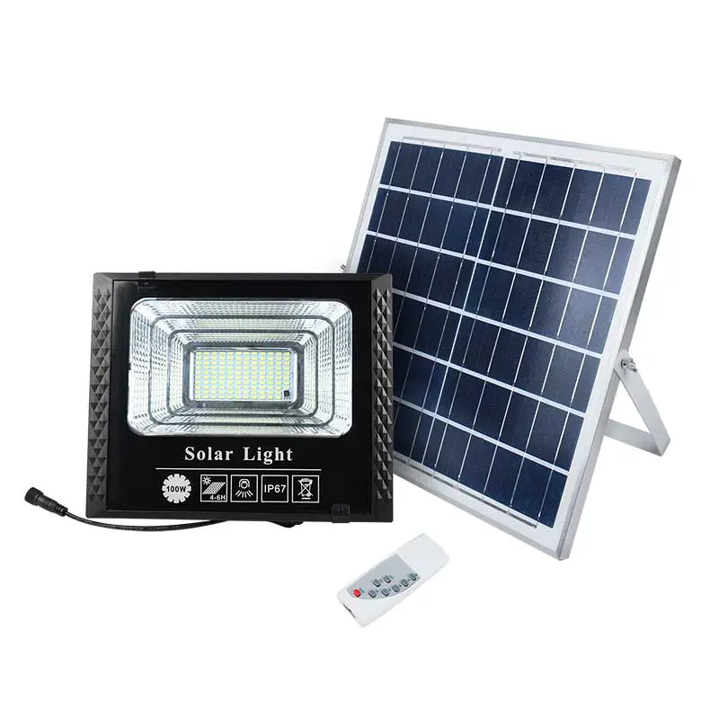 REFLECTOR DE LED SOLAR 100W INCLUYE PANEL SOLAR