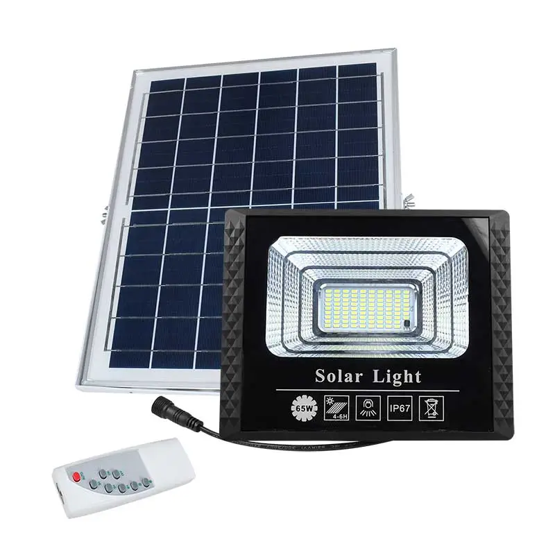 REFLECTOR DE LED SOLAR 65W INCLUYE PANEL SOLAR