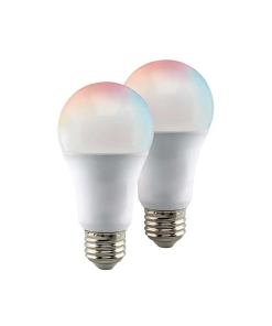 FOCO   9.0W TIPO.A19 LED RGB/BL E26 INTELIG 2PZS