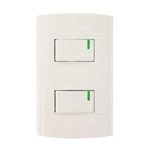 APAGADOR DOBLE C/PLACA BLANCA SANTUL ROMANA