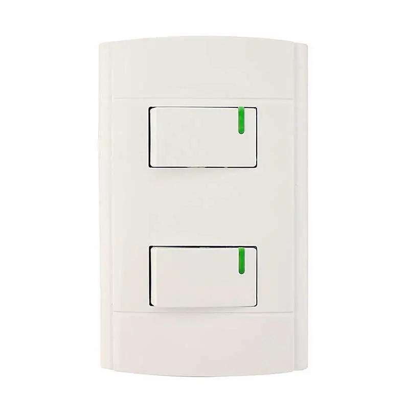 APAGADOR DOBLE C/PLACA BLANCA SANTUL ROMANA