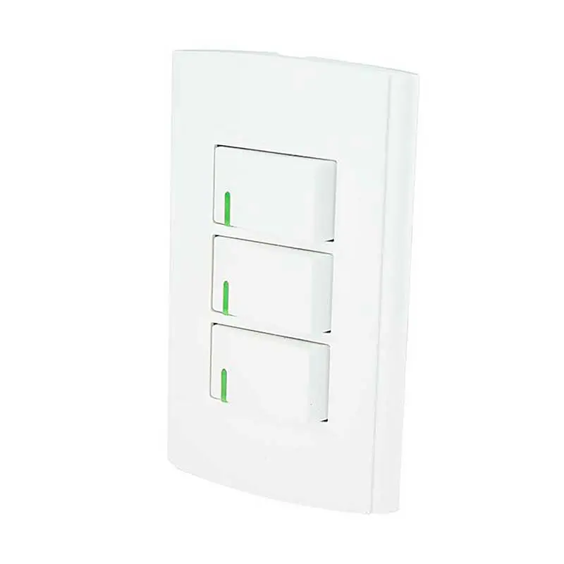 APAGADOR TRIPLE C/PLACA BLANCA SANTUL ROMANA