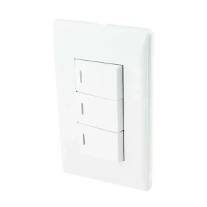 APAGADOR TRIPLE C/PLACA BLANCA ITALIANA SANTUL