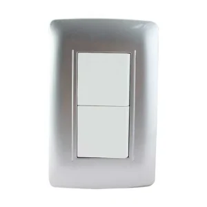 PLACA APAGADOR DOBLE SILVER