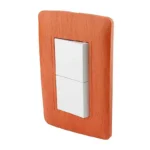 PLACA APAGADOR DOBLE WOODEN
