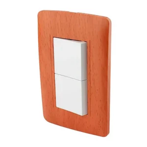 PLACA APAGADOR DOBLE WOODEN