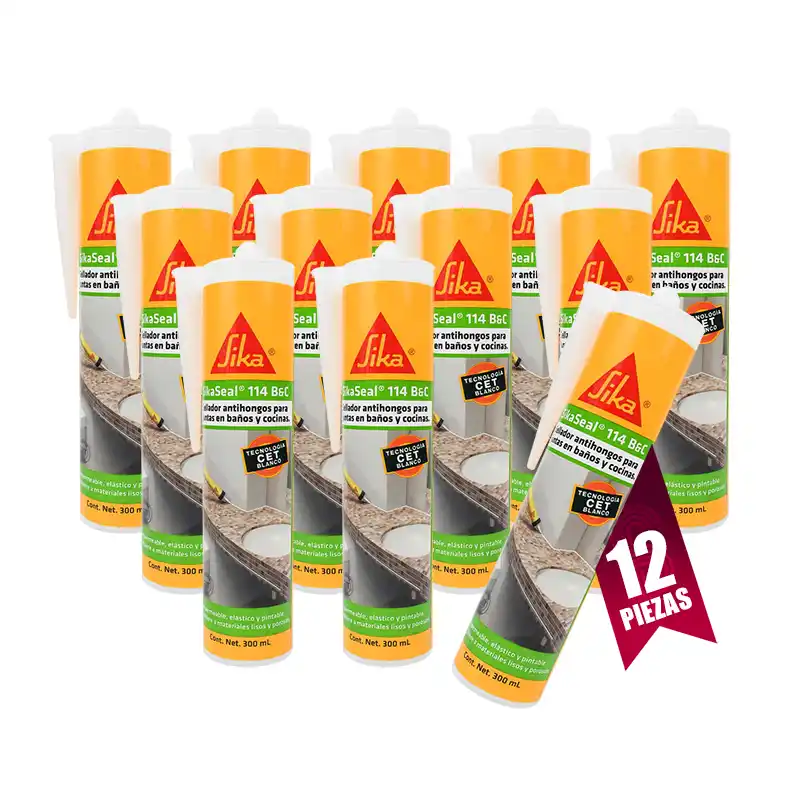 SIKASEAL-114 SELLADR ANTIHONGO BLANCO 300ML 12 PZA