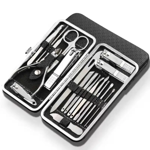 Kit de Pedicura y Manicura 21 Piezas – Acero Inoxidable Profesional para Uso en Hogar o Spa