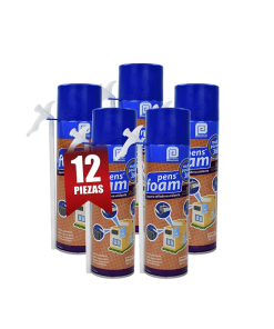 ESPUMA DE POLIURETANO FOAM 360° 500ML KIT 12PZ