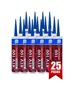 SILICON RTV100 NEGRO CARTUCHO 300ML - 1CAJA