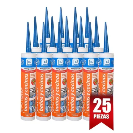 SILICON BAÑOS Y COCINA 280ML TRANSPARENTE-1CAJA