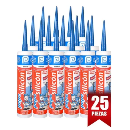 SILICON PEPE BLANCO  280 ML.  U/GRAL - 1CAJA