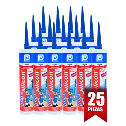 SILICON PEPE NEGRO   280 ML.   U/GRAL - 1CAJA