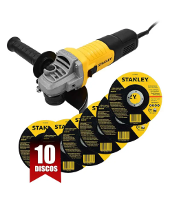 MINIESMERILADORA 4 1/2" 900W PROF.+10DISCOS