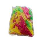 Paquete de 50 Pinzas para Ropa Shaly 85014 de Plástico en Colores Fluorescentes Surtidos - Resistentes y Duraderas para Uso Doméstico