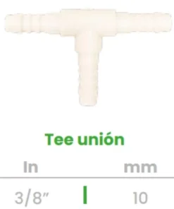Tee Unión Conekta 3/8" - Construcción Compacta y Fiable - t1 - Ideal para Conexiones de Agua