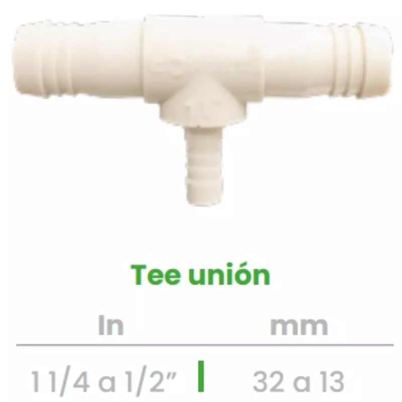 Tee Unión Conekta 1 1/4 a 1/2" - Solución Compacta y Precisa - t10 - Compatible con Instalaciones de Agua