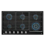 PARRILLA DE VITROCERAMICA DE GAS 6 QUEM NEGRO TEKA