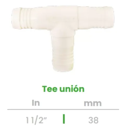 Tee Unión Conekta 1 1/2" - Alta Resistencia y Versatilidad - t13 - Compatible con Proyectos Hidráulicos